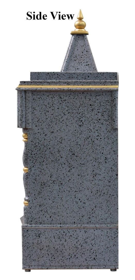 Silver Pooja Temple/Mandir with Tray and One Drawer - Side Closed - Image 6